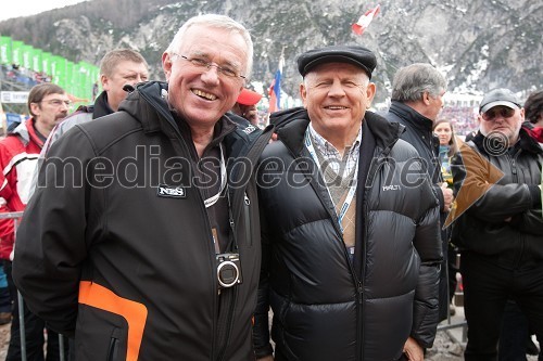 Drago Bulc, novinar in Janez Kocijančič, predsednik Olimpijskega komiteja Slovenije