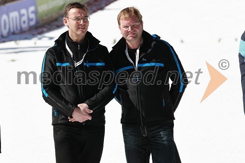 Alan Favey, vodja prodaje vozil Volkswagen Europe in Marko Škriba, direktor znamke Volkswagen pri Porsche Slovenija d.o.o.