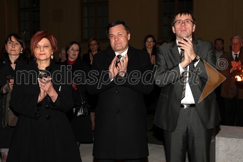 Majda Širca, ministrica za kulturo, Zoran Janković, župan Mestne občine Ljubljana in Jani Möderndorfer, podžupan Mestne občine Ljubljana