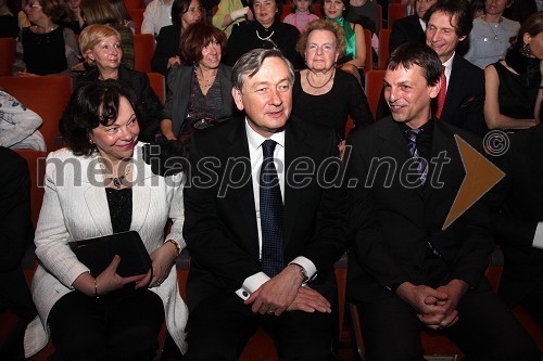 Barbara Miklič Türk, mož dr. Danilo Türk, predsednik Republike Slovenije in Tomaž Rode, predsednik DBUS