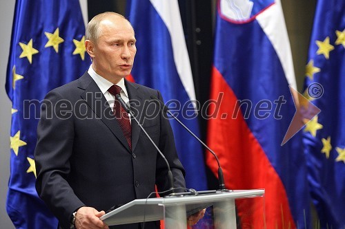 Vladimir Putin na obisku v Sloveniji
