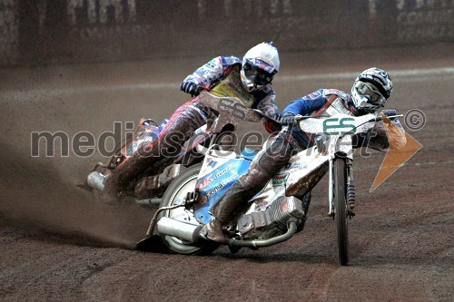 Jason Crump (Avstralija) in Nicki Pedersen (Danska)