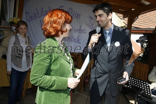 Viktorija Kovačič in Bor Greiner, odgovorni urednik Radia City