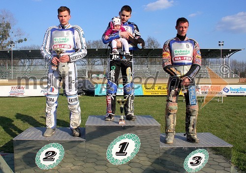 Matej Žagar, (AMTK Ljubljana), Jurica Pavlic, Aleksander Čonda (AMD Krško)