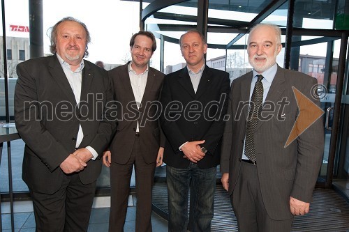 Zdravko Perger, operni pevec, Mario Orasche, Damjan Mihevc, odvetnik in prof. dr. Peter Raspor, mikrobiolog
