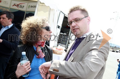 Simona Podlipny, marketing Porsche Slovenija in Petr Podlipny, direktor znamke Škoda pri Porsche Slovenija d.o.o.