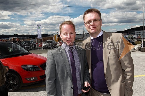 Peter Brajnik, Porsche Slovenija d.o.o. in Petr Podlipny, direktor znamke Škoda pri Porsche Slovenija d.o.o.