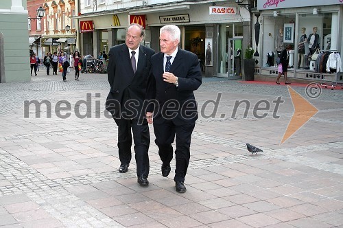 Prof. dr. Felix Unger, predsednik Evropske akademije znanosti in umetnosti in prof. dr. Ludvik Toplak, predsednik Evropskega središča Maribor