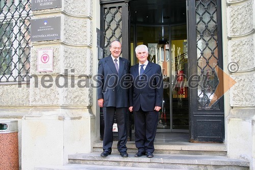 Prof. dr. Felix Unger, predsednik Evropske akademije znanosti in umetnosti in prof. dr. Ludvik Toplak, predsednik Evropskega središča Maribor