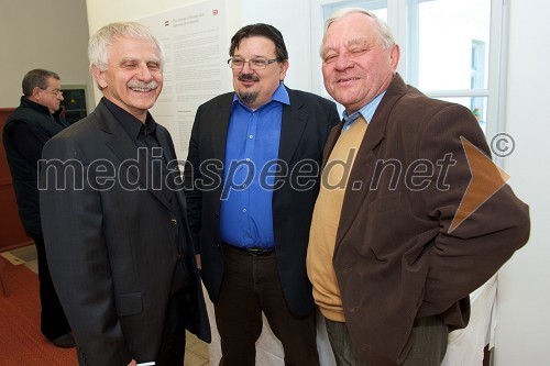 Franc Gerič, direktor Galerije-Muzeja Lendave, Varga Štefan, učitelj in Ivánecz István, upokojen učitelj 
