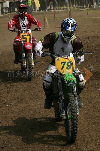 Marko Špehar (NIX Moto klub Semič) in Borut Lavrič (MK Bartog Fortuna)