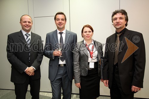 Mag. Jure Verhovnik, vodja inkubatorja, mag. Matej Rus, direktor Tovarne podjemov in predavatelj podjetništva na EPF, Tanja Verhovnik, direktorica Verus d.o.o. in mag. Aljoša Huber projektni direktor, Svetloba d.o.o.