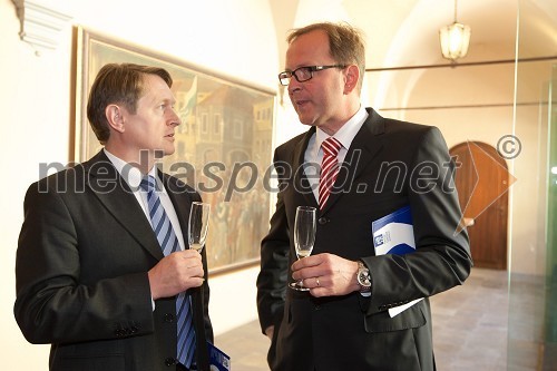 Andrej Kavšek, predsednik uprave Zavarovalnice Tilia, d. d. in Andrej Malgaj, direktor Skupine Malgaj