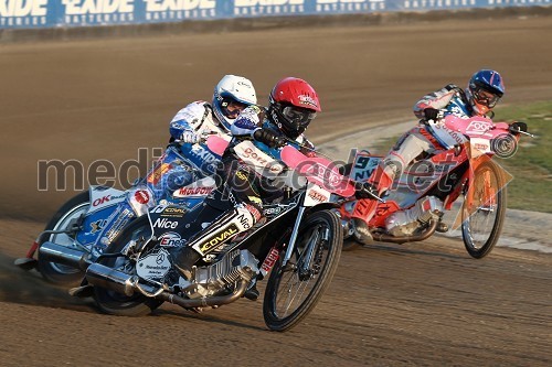 Nicki Pedersen, Poljska, Janusz Kołodziej, Poljska in Andreas Jonsson, Švedska