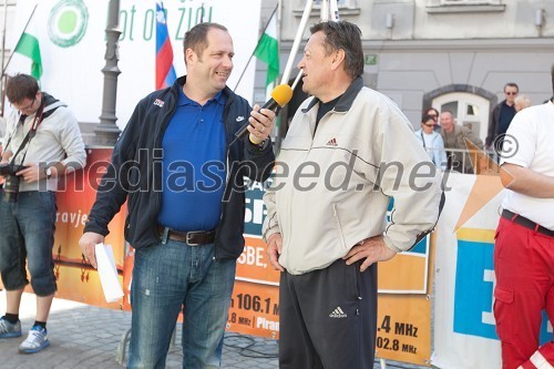 Robert Bogataj, povezovalec prireditve in Zoran Janković, župan Mestne občine Ljubljana