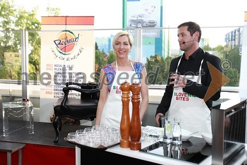 Heather Mills, lastnica blagovne znamke Redwood ter nekdanja manekenka in Peter Poles, voditelj