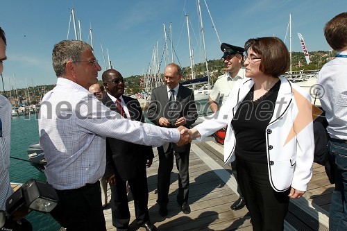 Japec Jakopin, navtični oblikovalec in lastnik skupine Seaway in dr. Ljubica Jelušič, ministrica za obrambo