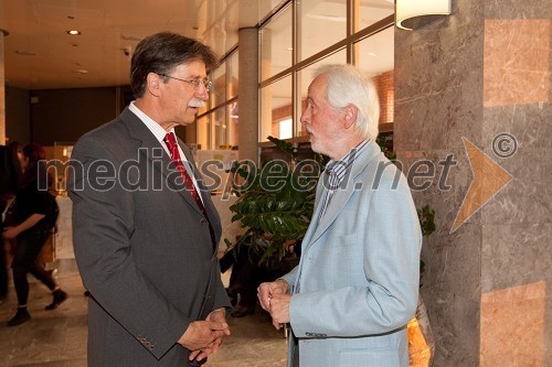 Jožko Čuk, direktor SNG Nova Gorica in Janez Povše, režiser