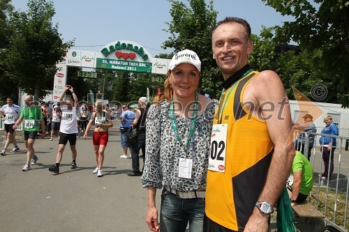 Petra Majdič, smučarska tekačica in Branko Bohak, tek na 21 km