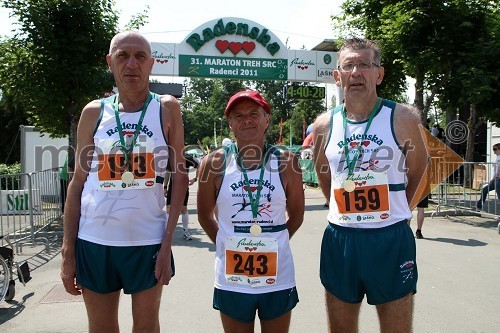 Samo Potokar, Drago Boroja, Nedeljko Todorović, tek na 42 km