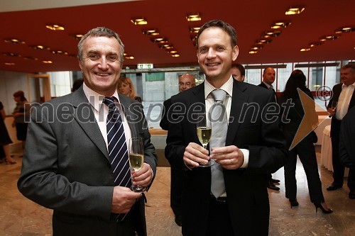 Gerry Jekl, vodja igrišča za golf Bled in Franci Bolta, direktor avtomobilske znamke Audi pri Porsche Slovenija d.o.o.