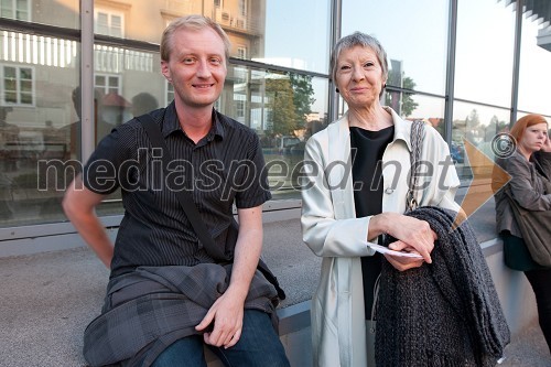 Alen Jelen, režiser in tajnik ZDUS in Alenka Pirjevec, predsednica ZDUS