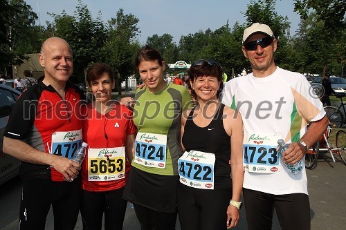 Branko Čuk, tek na 10 km, Nataša Čuk, tek na 5,5 km, Nežka Kavčič, tek na 10 km, Sonja Kavčič Čuk, tek na 10 km, Ivan Kavčič, tek na 10 km