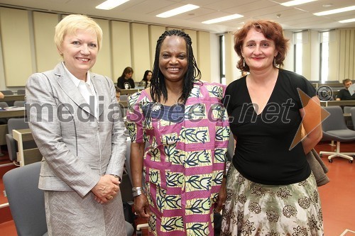 Prof. dr. Lučka Lorber, Filozofska fakulteta UM, Alice Ukoko, Women of Africa in doc. dr. Nataša Hrastnik, Fakulteta za humanistiko, Univerza v Novi Gorici