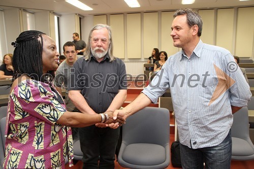 Alice Ukoko, Women of Africa, Aleš Gulič, direktor Urada za verske skupnosti in doc. dr. Dragan Potočnik, Filozofska fakulteta UM