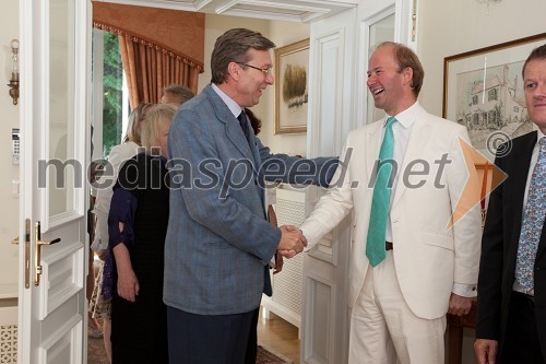 Predrag Filipov, veleposlanik Srbije v Sloveniji in Andrew Page, veleposlanik Velike Britanije v Sloveniji