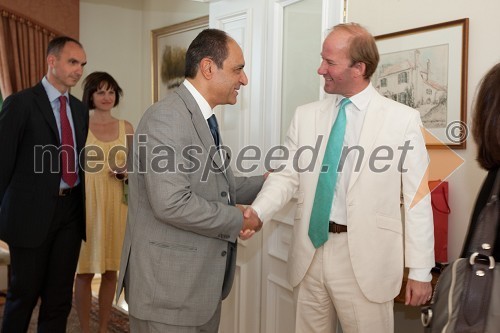 Ahmed Farouk, veleposlanik Egipta v Sloveniji in Andrew Page, veleposlanik Velike Britanije v Sloveniji 	