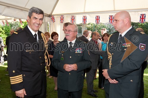 Branislav Kekovič, vojaški ataše Črne gore, brigadir Vladimir Maher, direktor GŠSV in Mitja Čander