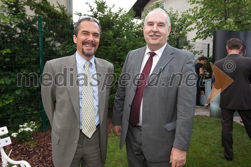 	Brad Freden, odpravnik poslov na ameriški ambasadi in Werner Burkart, veleposlanik Nemčije v Sloveniji