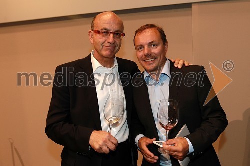 Heinz Slesak, direktor Porsche Slovenija d.o.o. in Ivan Hudač, nekdanji trener Petre Majdič