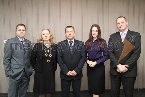 Igor Kurnik, vodja prodaje, Irena Likar, vodja projektne pisarne, Mitja Klančišar, direktor hotela, Polona Baš, vodja recepcije, Roman Tadina, vodja gostinstva