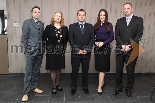 Igor Kurnik, vodja prodaje, Irena Likar, vodja projektne pisarne, Mitja Klančišar, direktor hotela, Polona Baš, vodja recepcije, Roman Tadina, vodja gostinstva