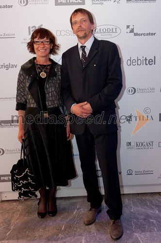 Irena Kocjan in Marjan Kocjan, oblikovalec grafične podobe Rotary