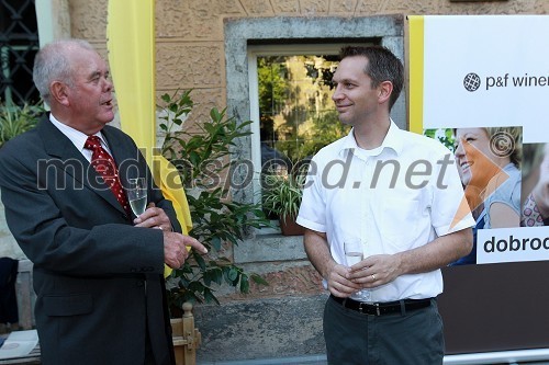 Janko Puklavec, solastnik podjetij P&F Jeruzalem Ormož in P&F Ljutomerčan in dr. Peter Groznik