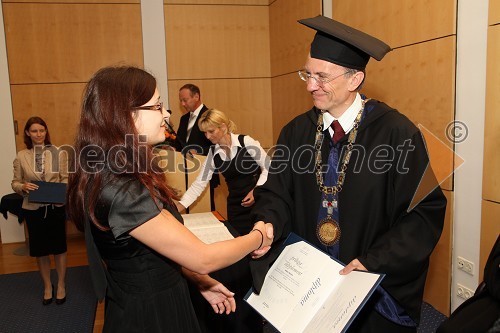 Dr. Maša Skelin, Medicinska fakulteta v Mariboru in prof. dr. Danijel Rebolj, rektor Univerze v Mariboru