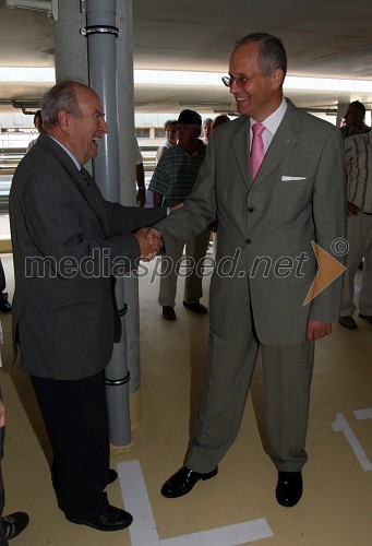 prof. dr. Edvard Glaser, častni občan Maribora in Boris Sovič, mariborski župan v letih 1998-2006