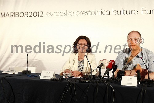Suzana Žilič Fišer, generalna direktorica Zavoda Maribor 2012 - EPK in Mitja Čander, programski direktor