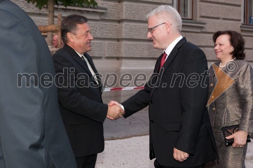 Zoran Janković, župan Mestne občine Ljubljana in Ivo Josipović, predsednik Republike Hrvaške