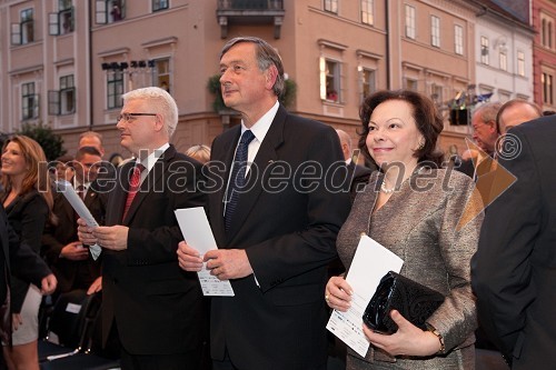 Ivo Josipović, predsednik Republike Hrvaške, dr. Danilo Türk, predsednik Republike Slovenije in soproga BArbara Miklič Turk