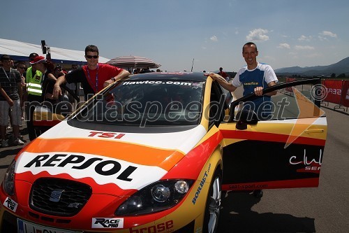 Boštjan Romih, voditelj in Andrej Jereb, rally voznik