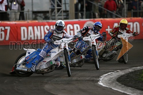 Nicki Pedersen (Danska), Bjarne Pedersen (Danska) in Leigh Adams (Avstralija)