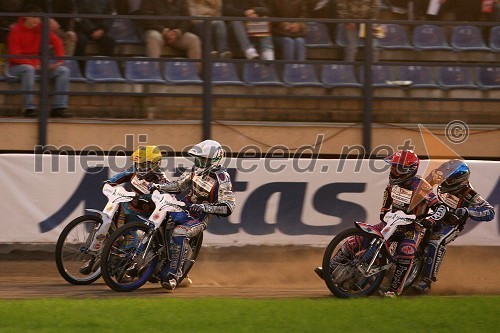 Greg Hancock (ZDA), Matej Žagar (Slovenija), Scott Nicholls (VBR) in Hans Andersen (Danska)