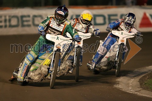 Antonio Lindbaeck (Švedska), Hans Andersen (Danska) in Nicki Pedersen (Danska)