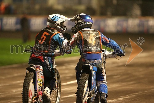 Greg Hancock (ZDA) in Nicki Pedersen (Danska)