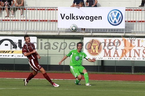 Matic Sever, Triglav in Marcel Schäfer, kapetan NK VfL Wolfsburg