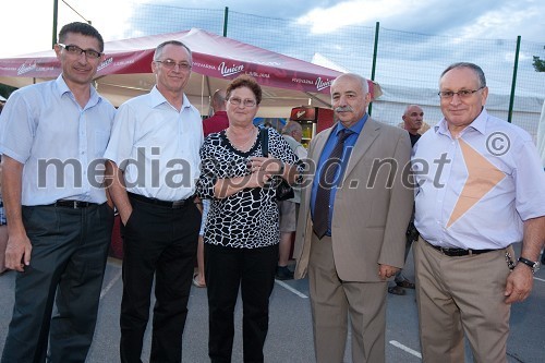 Jani Jazbec, župan občine Horjul, Mladen Sumina, župan občine Log Dragomer, soproga Ana, Andrej Ocepek, župan občine Borovnica in Ivan Jordan, župan občine Škofljica